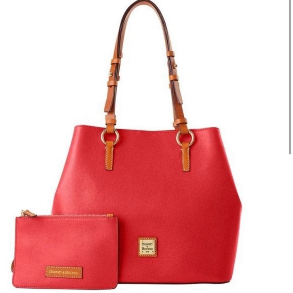 Dooney and Bourke Briana Purse Red with pouch